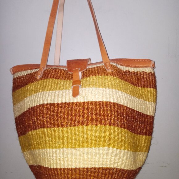 Xlarge sisal Kiondo Kikuyu Kenya Tote bag - Picture 6 of 6